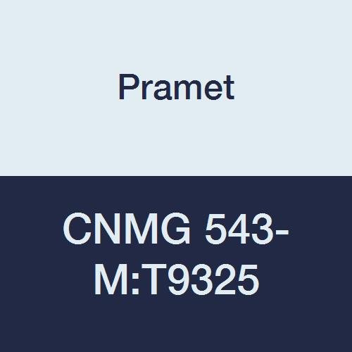 CNMG 543-M:T9325 Carbide Indexable Turning Insert, 0.047" Radius, Negative, Finishing/Semi Roughing, 5/8" I.C., 1/4" Thick, CVD, 80 Degree Diamond, Steel (P25), Black (Pack of 10)
