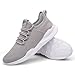 QIJGS Running Shoes for Men Tennis Athletic Gym Fashion WorkoutSneakers Mesh Lightweight Sports Casual Shoes-Grey-10.5