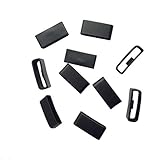 Replacement Fastener Rings for Garmin Vivoactive HR Bands(Pack of 10) Security Loop Holder Keeper Retainer Silicon Fastener Ring Connector Loops for Garmin Vivoactive HR Smartwatch (10Black)