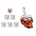 Totenkopf Weinglas Set hohem Borosilikatglas 350ml Dekantierflasche und 6 kleine Weingläser (75ml) kreatives Weinset