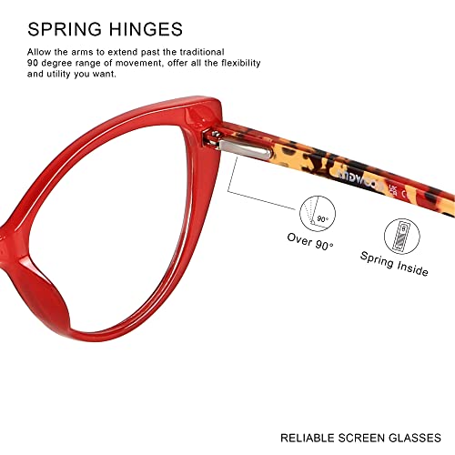 Image of ANDWOOD Blue Light Blocking Glasses Women Bluelight Blocker Computer Cateye Clear Cat Eye Eyeglasses Frame AR003