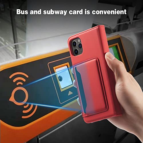 Housse iPhone 12 Mini rouge avec porte-carte intégré