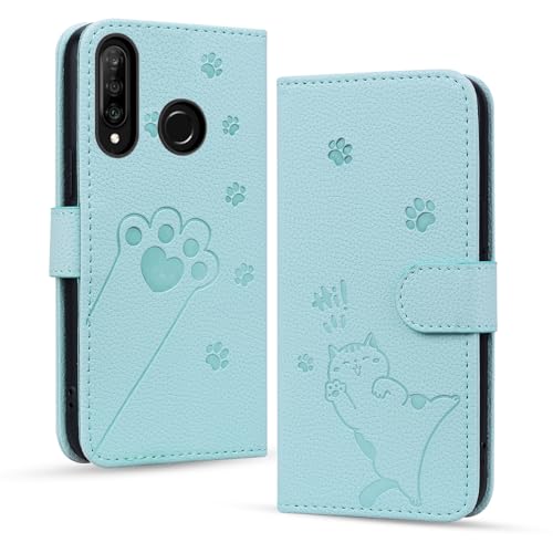 Mldjomid �p�� HUAWEI P30 Lite �P�[�X �蒠�^ �t�@�[�E�F�Cp30lite �X�}�z�P�[�X �g�уJ�o�[ ���z�^ 6.15�C���`�Ή�HUAWEI P30 Lite / HWV33 / nova 4e �P�[�X�蒠�^ case �K���Ȏq�L 