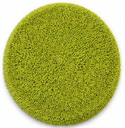 Round Cotton Bath Mat, 50 cm, Green, Plush Shaggy Design | 100% Cotton Fabric, High Pile Texture, Non-Slip Bath Rug, Soft Microfiber, Bathroom Use-image-38