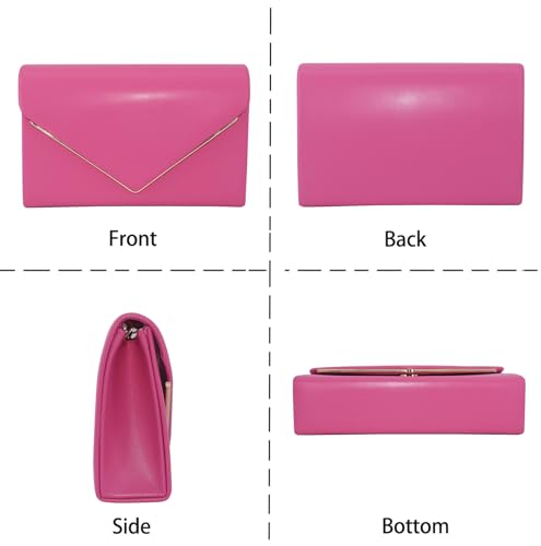 Image of Evening Bags Women Clutch Purse Small Cute Classic Envelop Crossbody Handbag for Formal Wedding Party with Detachable Chain