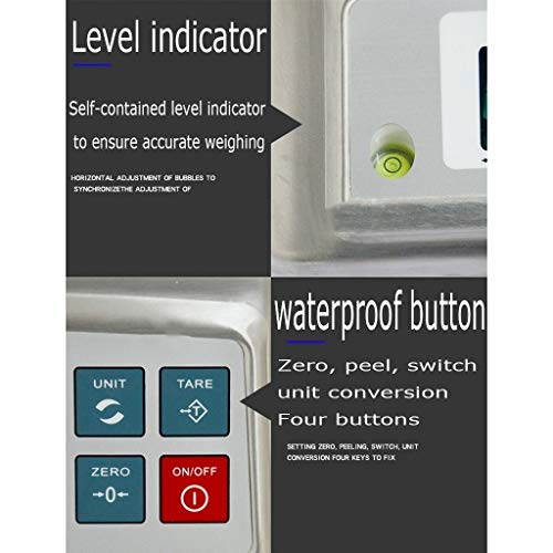 Báscula digital industrial impermeable acero inox 30kg miniatura 2