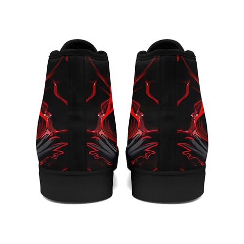 Unisex Skull High Tops for Women Cool Design Black Canvas Shoes Classic Lace Up Fashion Sneakers Streetwear3