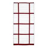 All-Clad Textiles 100-Percent Combed Terry Loop Cotton Kitchen Towel, Oversized, Highly Absorbent and Anti-Microbial, 17-inch by 30-inch, Checked, Chili Red