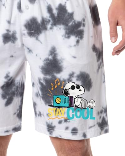 Peanuts Men's Snoopy Summer Stay Cool Sleep Pajama Shorts for Adults2