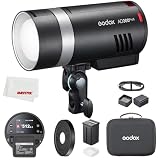 Godox AD300Pro AD300 Pro II AD300ProII 300Ws Outdoor Flash,12W Bi-Color 2800K-6000K,2.4G Wireless X System,0.01s~1.5s Recycle Time,1/1 to 1/512 10 Power Steps(AD300Pro II)