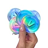 Gamer V-Buck Holographic Token Sticker Set Pack for Teen Gamer Party Favor, Laptops, Phones and Notebooks, Pack of 12