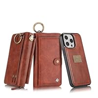 iPhone15 Pro 本牛革 カバー 財布付 ブラウン ストラップ付 Amazon.co.jp: 脱着式 iPhone 15 Pro ケース ウォレット