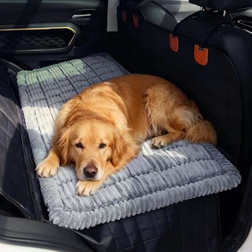 Tutamaz Hundedecke Auto Rückbank 137×60cm, Auto Hundematte Decke Weich, Hundesitz Rückbank Große Hunde, Hundematte rutschfest, Leicht zu Reinigen, Kratzfest und Komfortabel