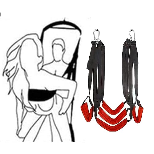 Balanço de jardim pendente, 5 tiras vermelhas com balanço de nylon de pelúcia, presente para homens e mulheres
