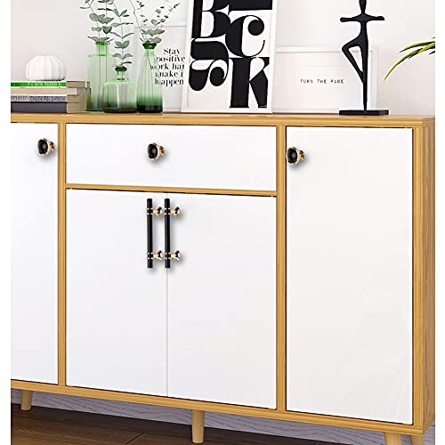 BOZONLI 2pcs Wardrobe Handles 128mm Cabinet Handles Cupboard Handles Drawer Handles Black Zinc Alloy T Bar Furniture Door Pull Handles Knobs - Image 4