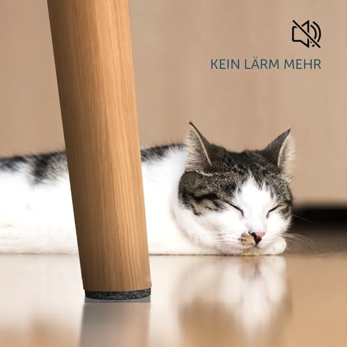 shinfly Filzgleiter Selbstklebend - 60 Stück Filzgleiter für Stühle - Möbelgleiter Filz Selbstklebend Schwarz 3mm Dicke - Stuhl Filzgleiter Mit Idealer Klebkraft für Möbel Boden