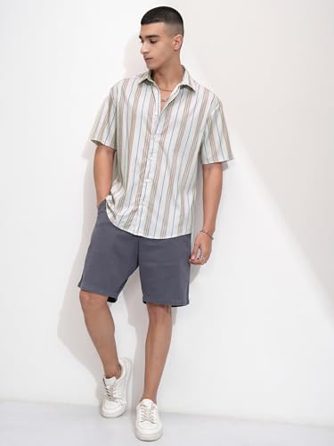 Image of Highlander Men's Striped Relaxed Fit Shirt