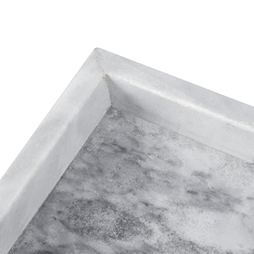 Joikit 2 Pcs 10 X 10 Inch Square Marble Vanity Tray, Decorative Marble Tray, Marble Serving Tray For Bathroom, Kitchen, Dress Room, Bedroom, Counter #TOP2