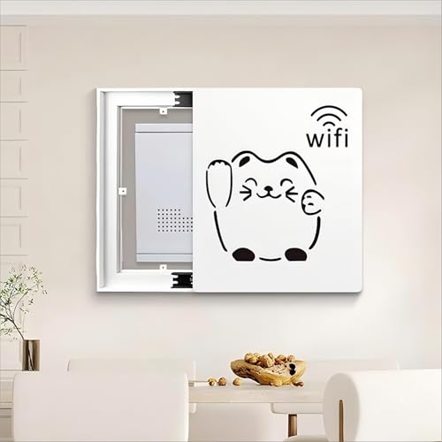 Stylish Decorative Electric Meter Box Cover - Artful Circuit Breaker Panel Lid, Protective Fuse Box Shield for Farmhouse/Dorm, White, 15.7x23.6in (40x60cm)