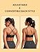 CRZ YOGA Butterluxe V-Neck Sports Bras for Women - Adjustable Thin Straps Padded Yoga Top Basic Wireless Camisole Black Medium