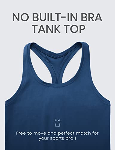 Image of CRZ YOGA Butterluxe Racerback Tank Waist Length | Yoga, Extremely Soft, Tight Fit, Scoop Neck, Sleeveless Tops for Women