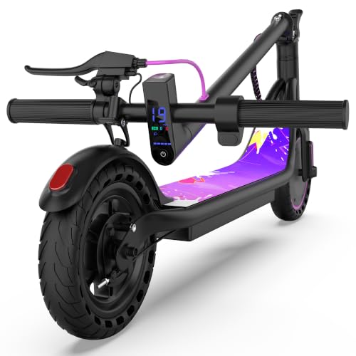 Image of Aovowheel Electric Scooter for Adults, Folding E Scooter with 250W-500W Motor 16-24 Mph Top Speed, Max 15-60Miles Long Range,6.5'' /8.5'' /10'' /14'' Solid Tires Commuting Scooters, Dual Brakes