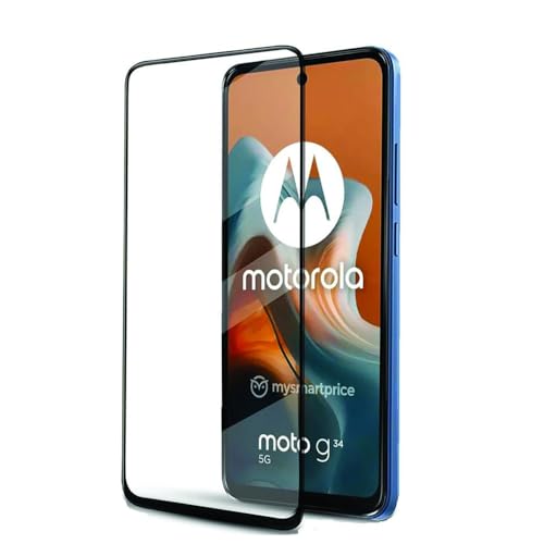 Image of Tempered Glass Screen Protector Compatible For MOTO G34 / Motorola G34 with Easy Self Installation Kit
