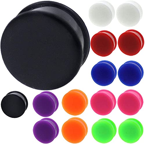 Modtanoiz - Flesh Tunnels 00G 10Mm Gauges Plugs Plug Tunnels Gauge For Ears Women Men Silicone Double Zero Piercing 00 Gauge 00G 10Mm #TOP25