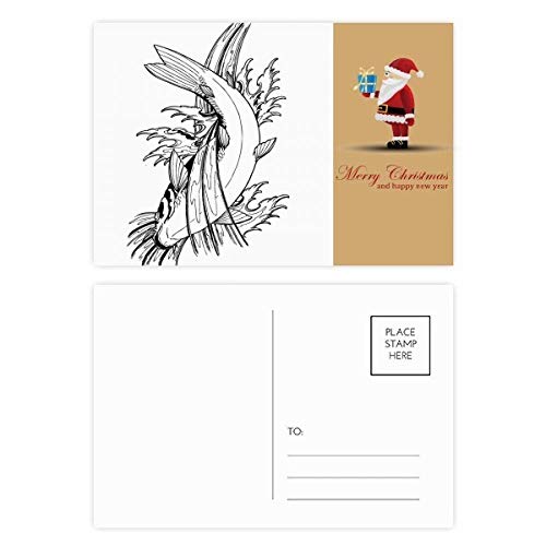 Cartes de remerciement Père Noël natation pour féliciter vos nageurs