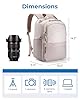 BAGSMART Camera Backpack, DSLR SLR Small Camera Bags for Photographers Compatible for Sony Canon Nikon, Shoulder Strap 2-in-1 Travel Backpack Fits 12.9" iPad, Beige #5