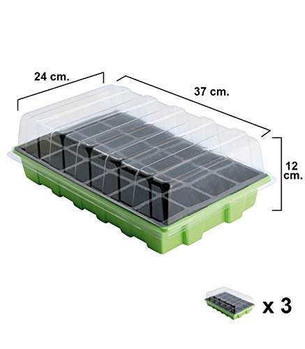 Saturnia Seedbed, Green, 10 x 40 x 25 cm, 8093150
