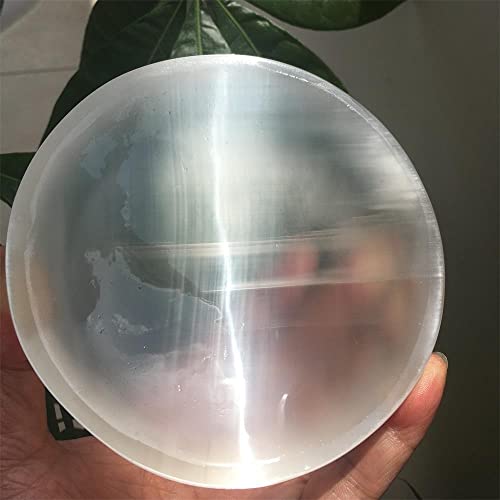 ARrase Pierres précieuses de Gypse polies par Pierre Blanche de Cuvette Ronde Blanche Naturelle Magique Naturelle décoration de la Chambre