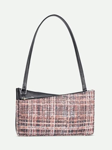 Image of ZOUK Kiya Small Shoulder Bag for Women - Dual-Sided Shoulder Bag with Criss-Cross Design| Handcrafted Purse with Dual Zipper Compartments & Water-Resistant Lining |