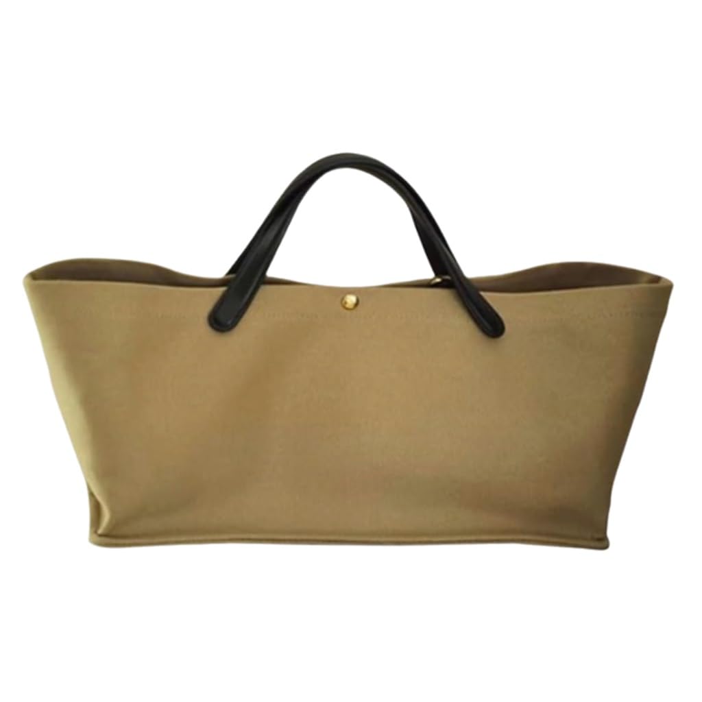 Borsa Tote da Donna Borsa da Viaggio con Tracolla in Pelle Tote Oversize con Manico Superiore for Lavoro e Uso Quotidiano(Khaki (Canvas))