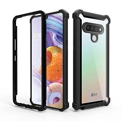 Asuwish Phone Case for LG Stylo 6/Stylo6 Plus/K71 Stylus Cover Shockproof Proof Full Body Protective Heavy Duty Hybrid Dual Layer Cell Accessories LGStylo6 6+ 6plus Style 06 Six 2020 Women Men Black