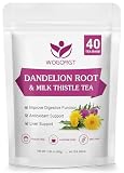 Picture of WOGORGT Dandelion Root with Milk Thistle Tea for Liver Support, 40 Tea Bags