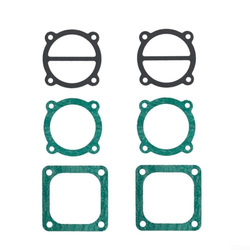 2 juegos de 6 placas para cabezal de compresor de aire, válvula de lengüeta, kit de repuesto para compresor de aire, juntas de placa, arandelas