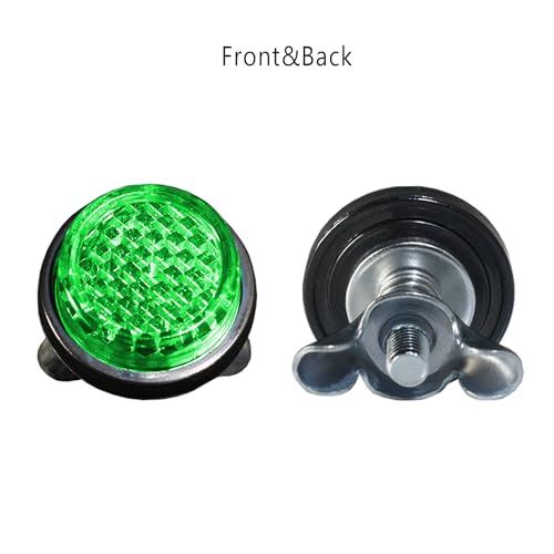 LordandLand Green Reflector Motorcycle License Plate Bolts and Nuts - Thumbnail 5