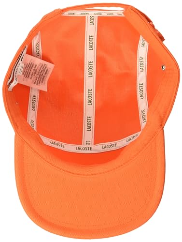 Lacoste Men's Side Mini Croc Pique Cotton Girolle Cap, Medium, Orange3