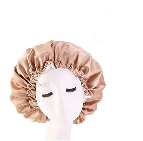 Agasti Handmade Fully Reversible Luxuries Pure Satin Hair Bonnet satin sleep cap (slip cap5)