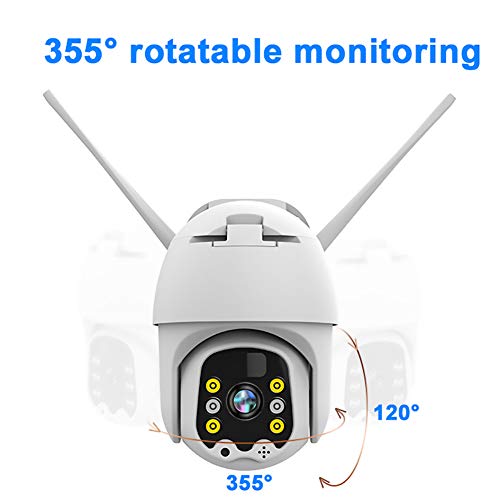 Câmera Wifi PTZ 1080P externa, Câmera de segurança IP PTZ com bateria alimentada por energia solar c