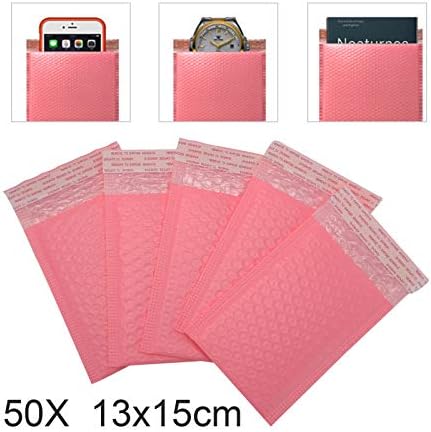 Xpork 50 Pcs Bubble Mailers Padded Envelopes Self Seal Envelopes Bags Bubble Lined Poly Mailer Self-Seal for Gift Packing and Shipping Keep Safe and Protected