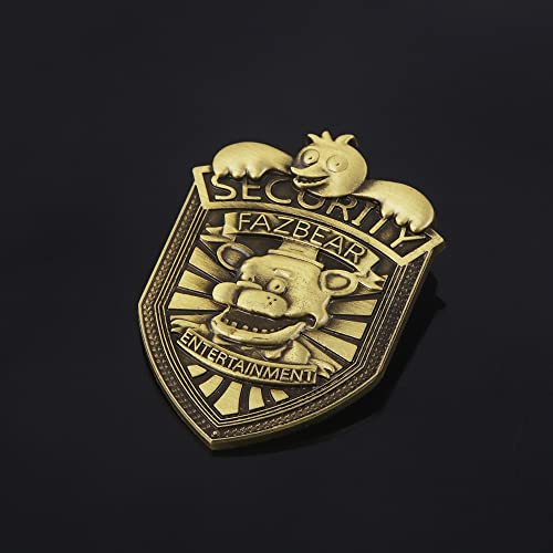 Fnaf Fazbear Security Guard Badge - Freddy's Costume Cosplay Brooch Pin For Men Women (Xzfanf) #TOP5