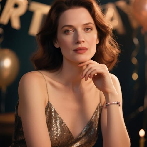 40th Birthday Gifts for Women Friend Wife Grandma Sister Natural Stone Bracelets for Her Bead Bracelet for Mom Coworker for 40 Years Old Woman3