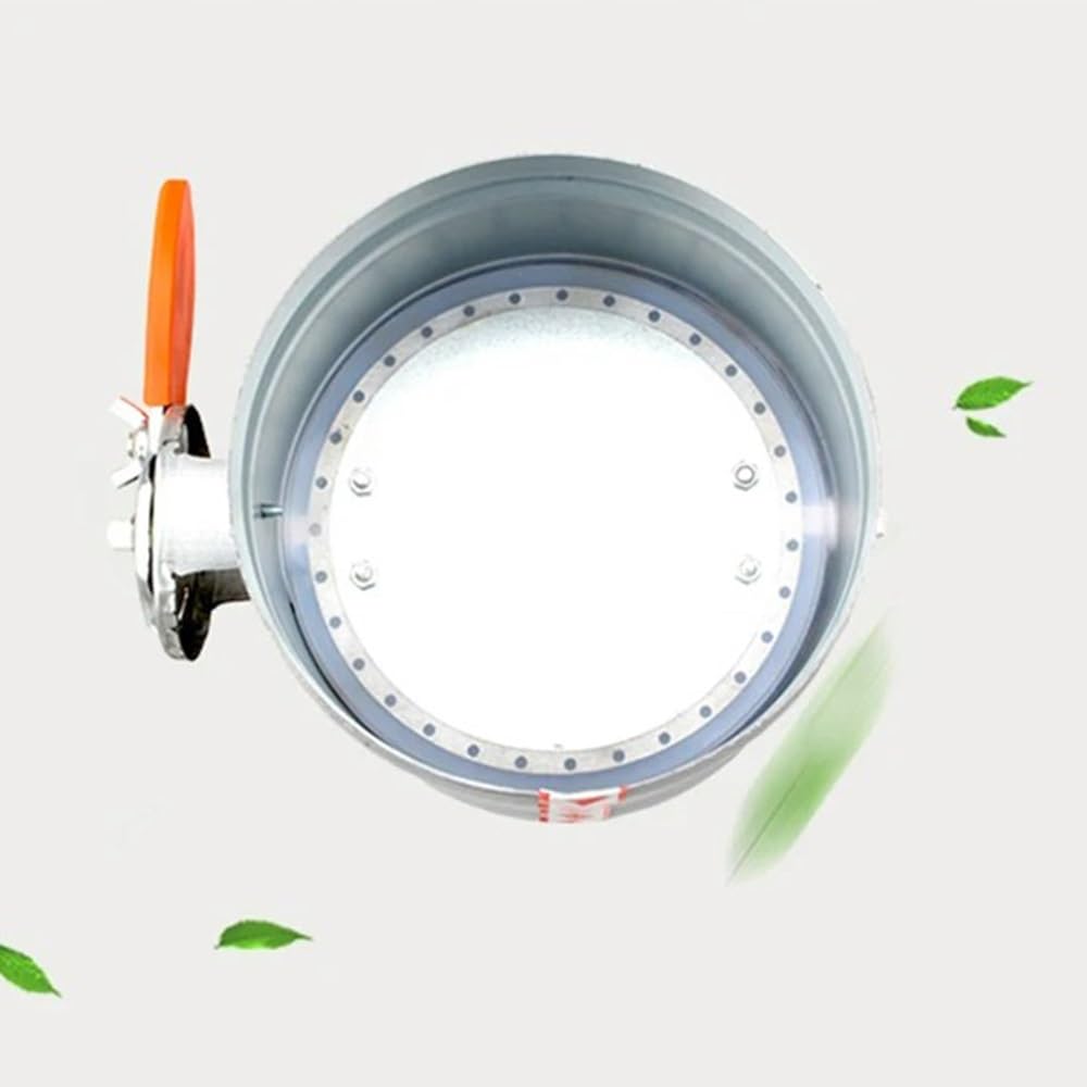 KanDuo Compuerta, Manual, for conducto de Aire HVAC, compuerta de Zona Redonda, actuador, compuerta de Volumen, 76, 80, 100, 125, 150 y 200 mm, 1 Unidad(Diameter 100mm)