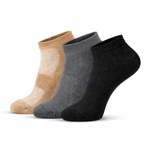 Image of Men Cotton Blend Ankle Socks - Pack of 3 | Earth & Warm Casual Colours | Everyday Comfort Wear