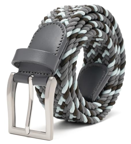 Image of Fabio Valenti Canvas Elastic Fabric Woven Stretch Braided Belts for Men Women Junior with Multicolored /Full Sizes
