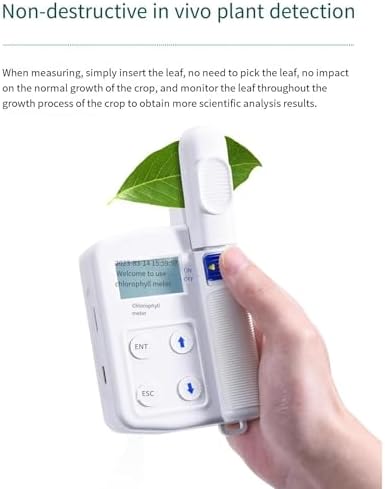 Chlorophyll Meter - Portable Handheld Plant Health Analyzer for Accurate Chlorophyll Testing in Agriculture, Gardening, and Horticulture