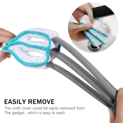 Image of SetSail Blind Duster, Blind Cleaner Duster and Brush Kit with 3pcs Removable Microfiber Sleeves Groove Gap Cleaning Tool for Household Cleaning Window Cleaning Air Conditioner Cleaner