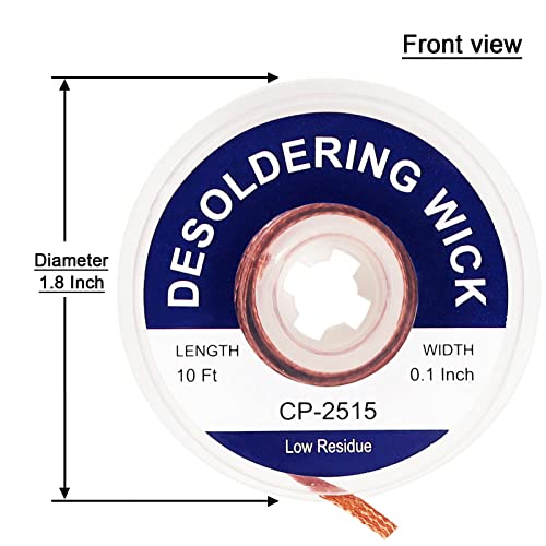 Lesnow solder wick braid 10ft Length Desoldering Wick Braid Remover